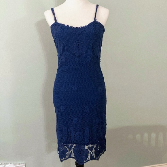 BB Dakota Ruche Into Love One Shoulder Dress - Amparo Blue